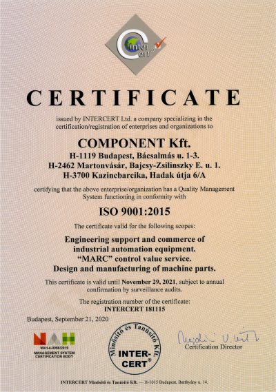 component-ISO-certificate